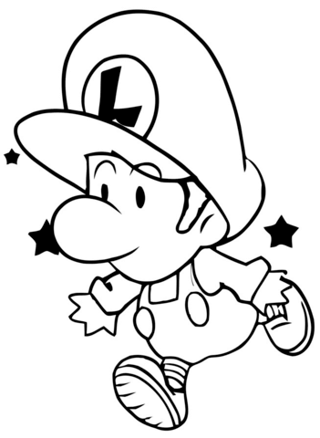 Baby Luigi Coloring Page